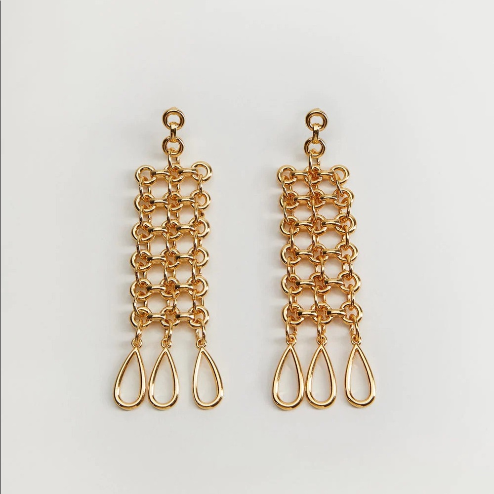 Mango Multiple Chain Earrings - image 1
